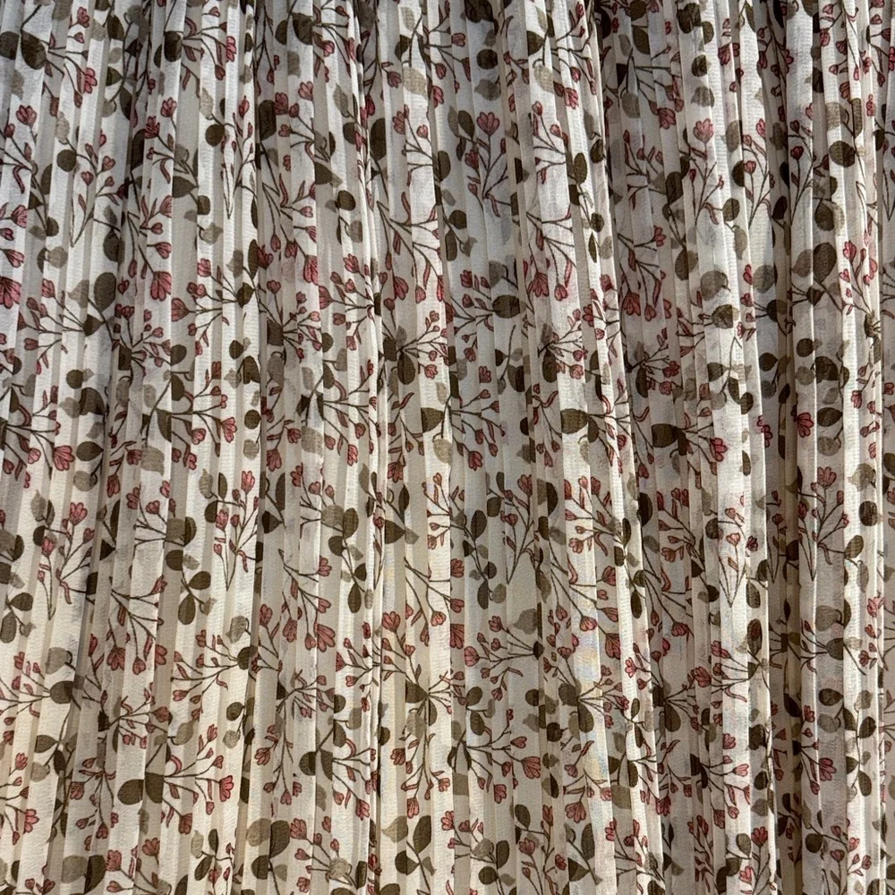 Floral Bohemian Cream Midi Skirt Size Small